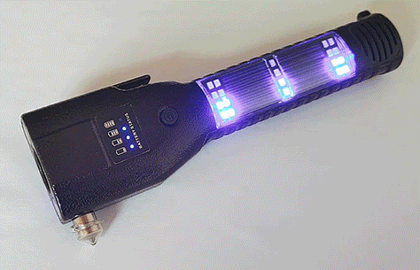 Cast Aluminum Solar Rechargeable Acousto-optic Alarm Self Rescue Safety Hammer Flashlight TL119W beacon flash light