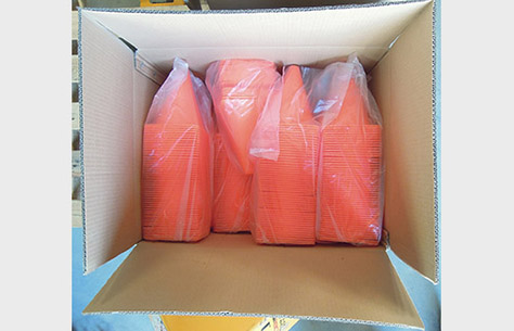 7 Inch Witch hat Shape Conical Marker Soccer Cone TC006 packing